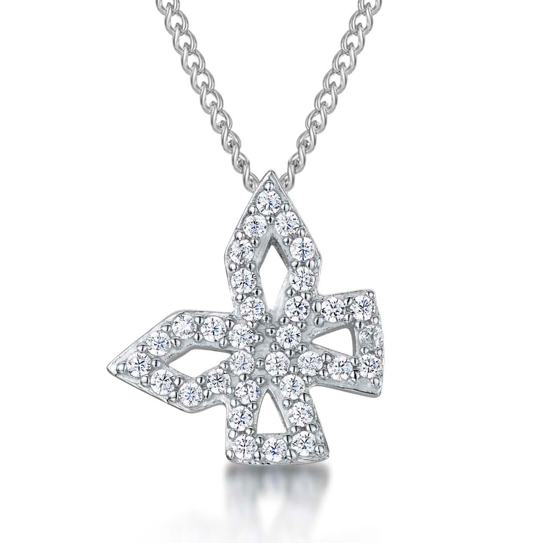 Sterling Silver Offset Star Pendant