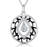 Load image into Gallery viewer, Sterling Silver Black Rhodium  Lattice Pendant
