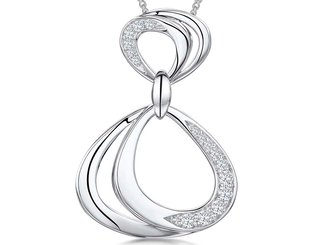 Sterling Silver Hourglass Pendant