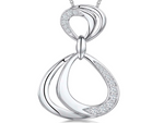 Load image into Gallery viewer, Sterling Silver Hourglass Pendant
