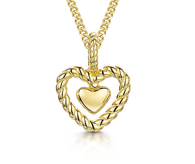 Heart Pendant With A Woven Surround