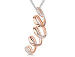 Load image into Gallery viewer, Rose Gold Twisted Curl Drop Pendant
