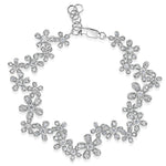 Load image into Gallery viewer, Sterling Silver Cubic Zirconia Daisy Chain Bracelet-JoOLS by Jenny Brown
