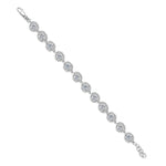 Load image into Gallery viewer, Sterling Silver Pave Cubic Zirconia Twisted Rubover Bracelet-JOOLS by Jenny Brown
