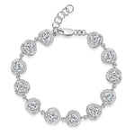 Load image into Gallery viewer, Sterling Silver Pave Cubic Zirconia Twisted Rubover Bracelet-JOOLS by Jenny Brown
