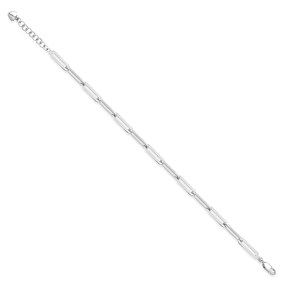 Sterling Silver  Cubic Zirconia Paperlink Bracelet-JOOLS by Jenny Brown