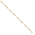 Load image into Gallery viewer, Yellow Gold Cubic Zirconia  Paperlink Bracelet
