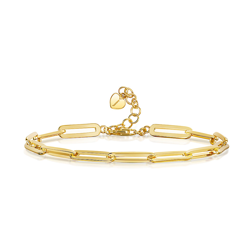 Yellow Gold Paperlink Bracelet-JOOLS by Jenny Brown
