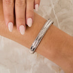 Load image into Gallery viewer, Sterling Silver Channel Set Cubic Zirconia Bangle  - JOOLS By Jenny 
