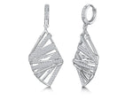Load image into Gallery viewer, Sterling Silver Lattice  Drop Earrings
