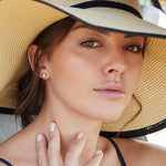 Load image into Gallery viewer, Sterling Silver Small  Rubover Stud Earrings
