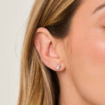 Load image into Gallery viewer, Sterling Silver Stud Coffee Bean Shape Earrings - JOOLS By Jenny Brown
