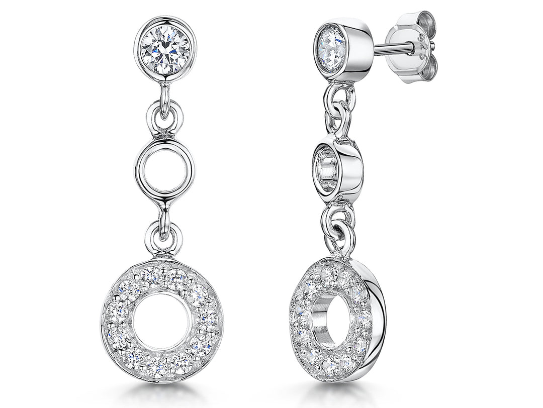 Sterling Silver Dangle Drop Earrings - JOOLS By Jenny Brown