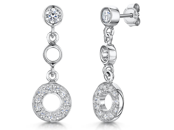 Sterling Silver Dangle Drop Earrings - JOOLS By Jenny Brown