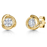 Load image into Gallery viewer, Yellow Gold Twisted Stud Earrings- JOOLS By Jenny Brown
