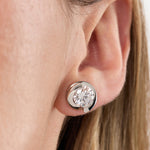 Load image into Gallery viewer, Sterling Silver Solitaire Twisted Rub Over Earrings - JOOLS By Jenny Brown
