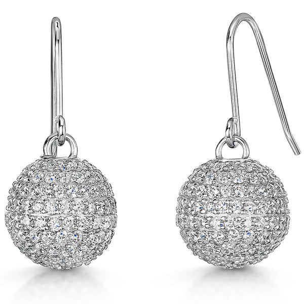 Sterling Silver Large Disco Ball Earring