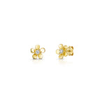 Load image into Gallery viewer, Sterling Silver Or Yellow Gold 5 Petal Stud Earrings
