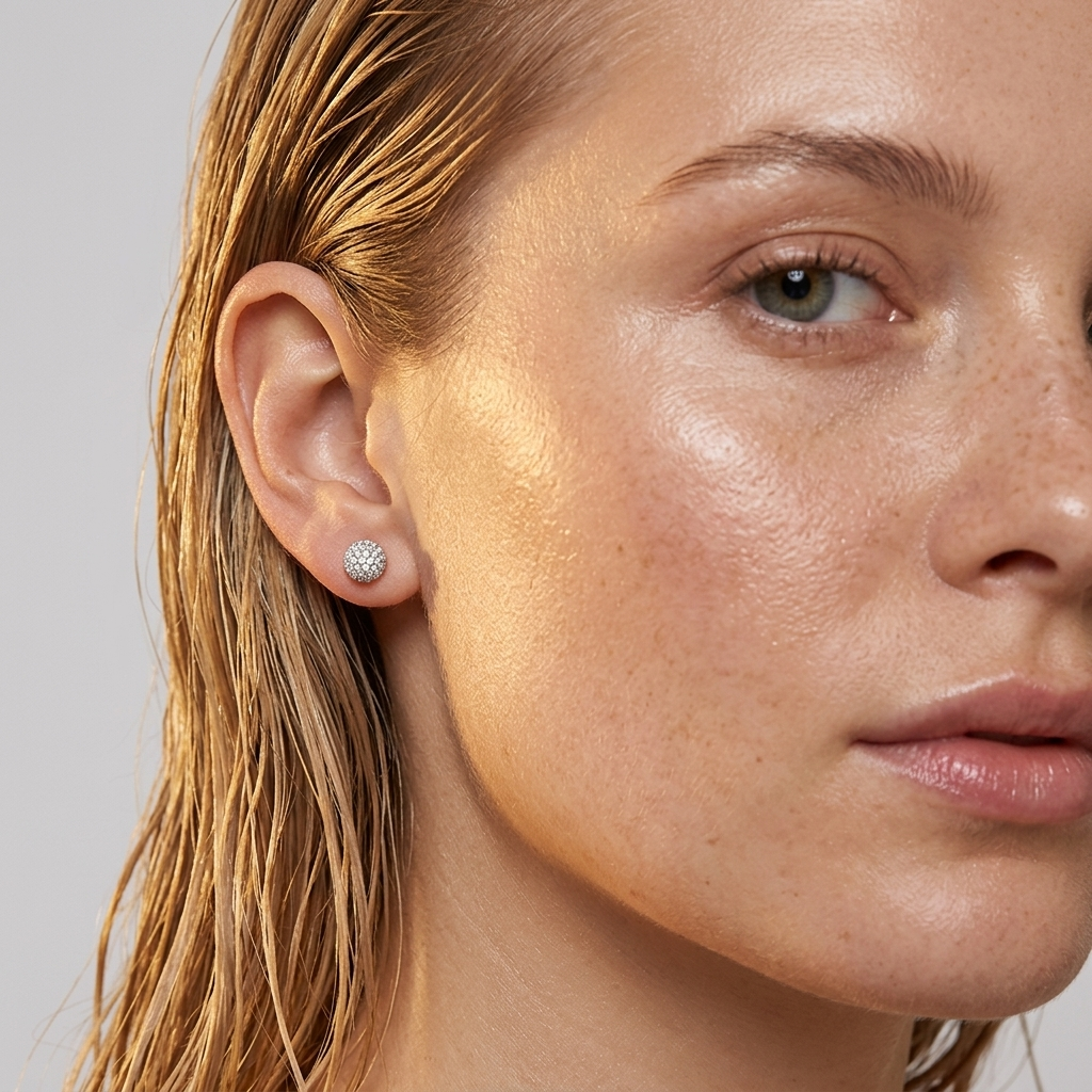 Sterling Silver Glitterball Stud Earrings - JOOLS By Jenny Brown