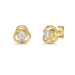 Load image into Gallery viewer, Yellow Gold  Small Knot Stud Earrings
