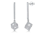Load image into Gallery viewer, Sterling Silver Cube Drop Earrings
