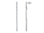 Load image into Gallery viewer, Sterling Silver Triple Bar  Drop Earrings - JOOLS By Jenny Brown
