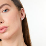 Load image into Gallery viewer, Sterling Silver Delicate Butterfly Stud  Earrings Pave Set earrings - JOOLS By Jenny Brown
