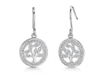 Load image into Gallery viewer, Sterling Silver Tree Of Life Drop Earrings
