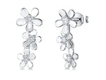 Load image into Gallery viewer, Sterling Silver Daisy Drop Earrings
