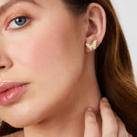 Load image into Gallery viewer, Yellow Gold  Open Wing  Butterfly Stud Earrings-JOOLS by Jenny Brown
