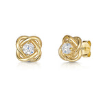 Load image into Gallery viewer, gold woven knot earrings- JOOLS  by Jenny Brown
