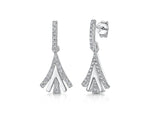 Load image into Gallery viewer, Sterling Silver  Fan Drop Earrings
