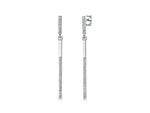 Load image into Gallery viewer, Sterling Silver Thin Bar Drop Earrings-JOOLS by Jenny Brown
