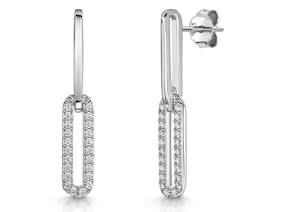 Sterling Silver Paperlink Drop Earrings