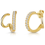 Load image into Gallery viewer, Yellow Gold Vermeil Twisted Huggie Earrings

