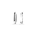 Load image into Gallery viewer, Sterling Silver Oval Hoop Earrings

