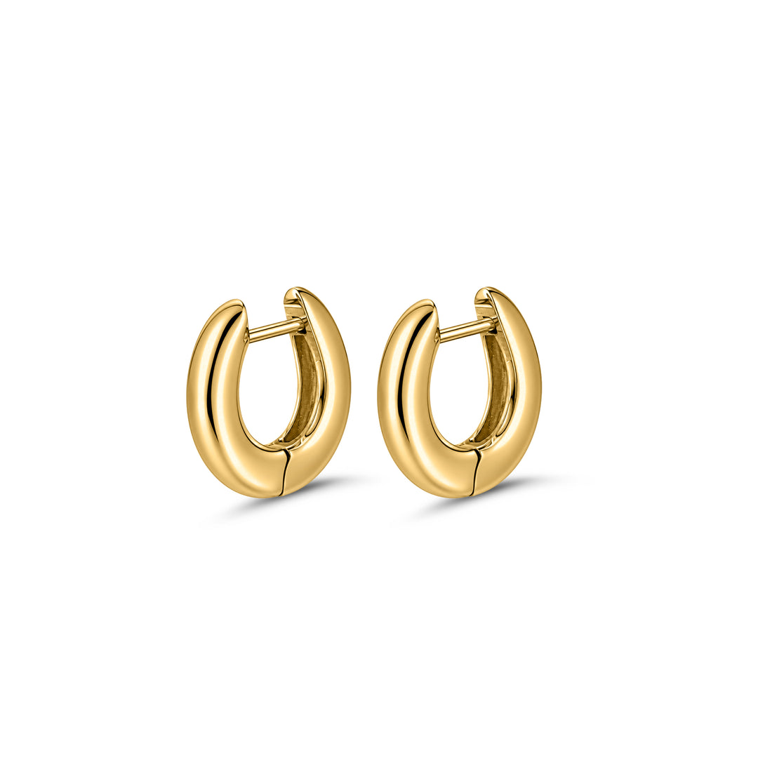 18ct Gold Vermeil Chunky Huggie Earrings