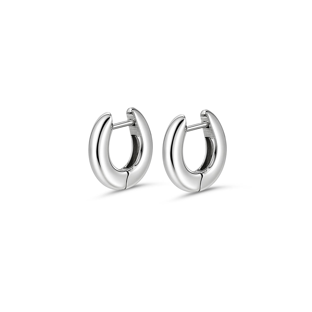 Sterling Silver Chunky Huggie Earrings
