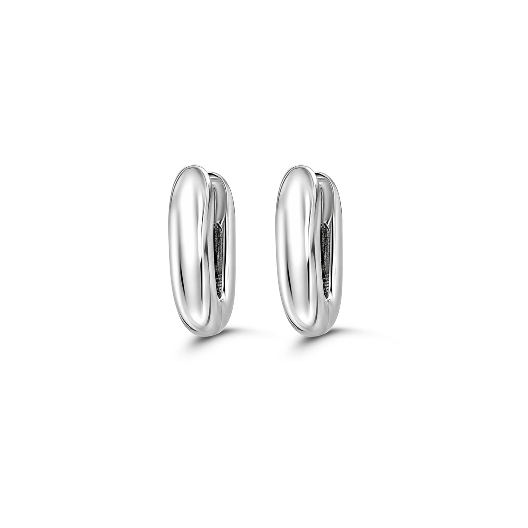 Sterling Silver Chunky Huggie Earrings