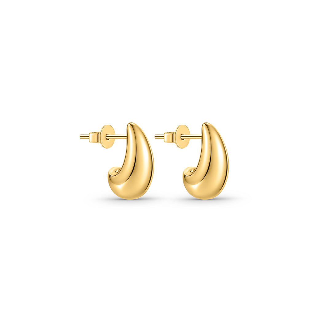 18ct Gold Vermeil Bubbly Teardrop Earrings