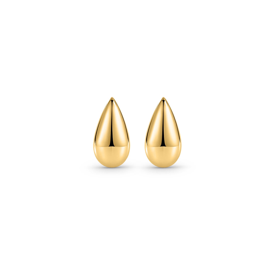 18ct Gold Vermeil Bubbly Teardrop Earrings