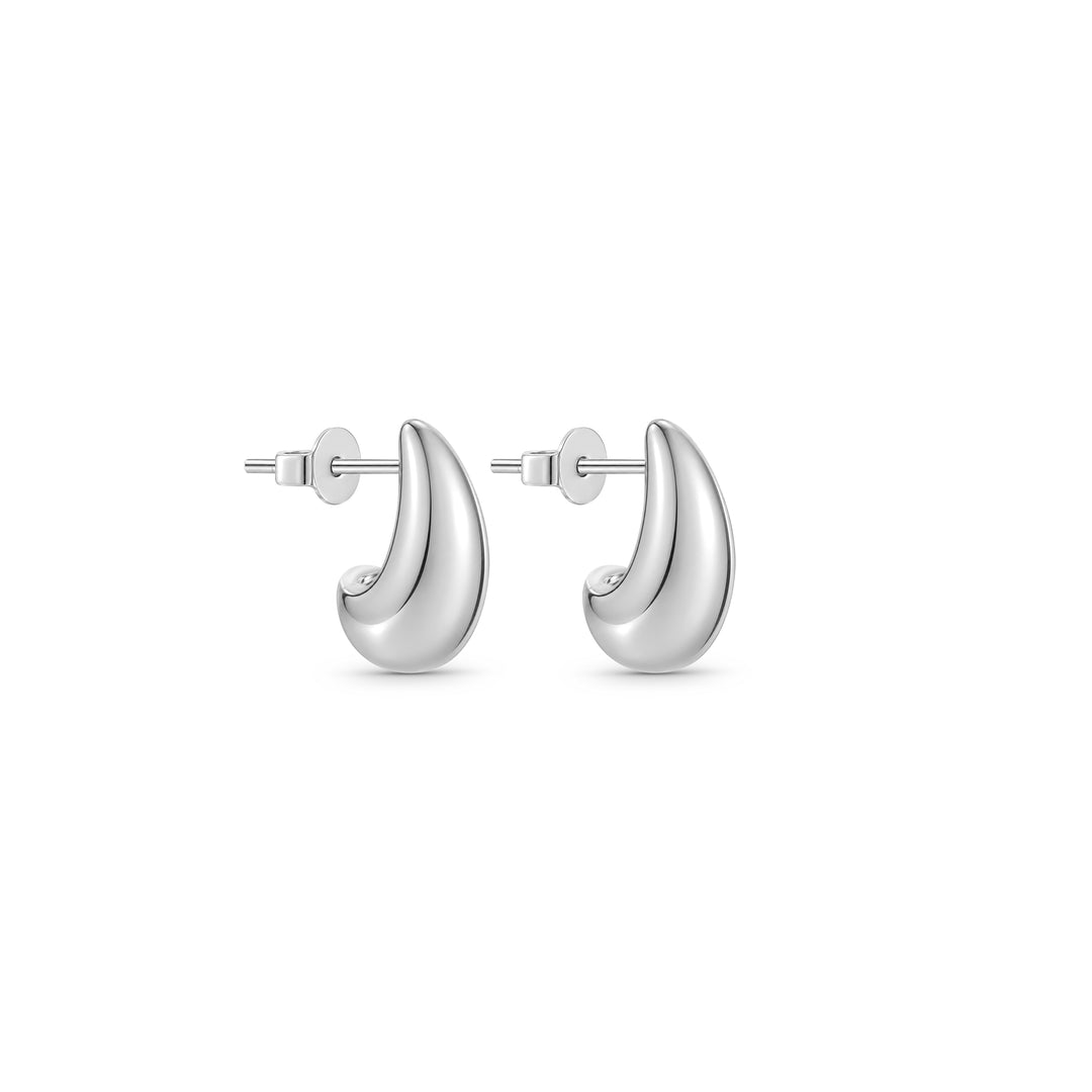 Sterling Silver Bubbly Teardrop Earrings