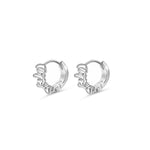 Load image into Gallery viewer, Sterling Silver Textured Huggie Earrings
