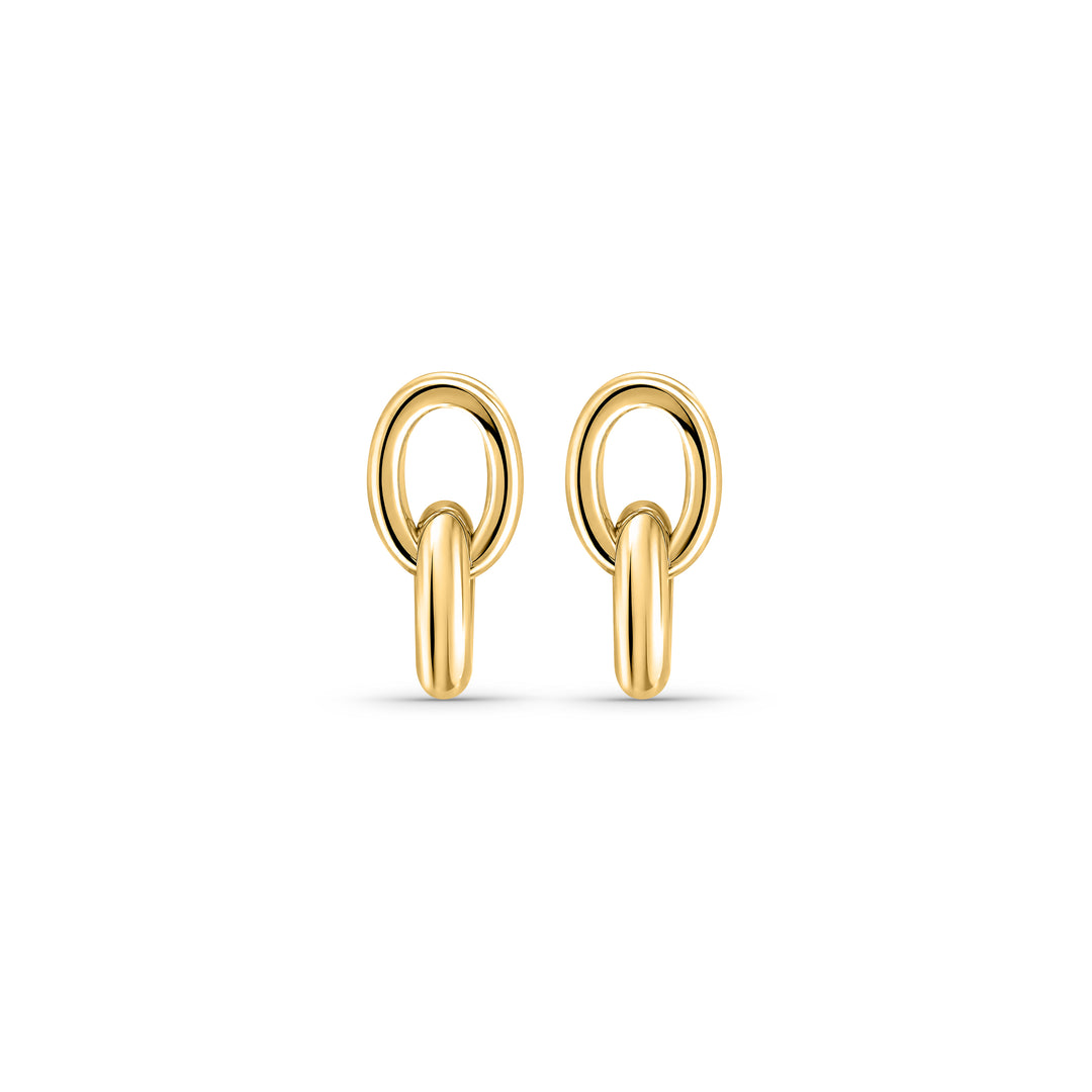 18ct Gold Vermeil Link Drop Earrings