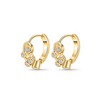 Load image into Gallery viewer, 18ct Gold Vermeil Bubble Huggie Earrings
