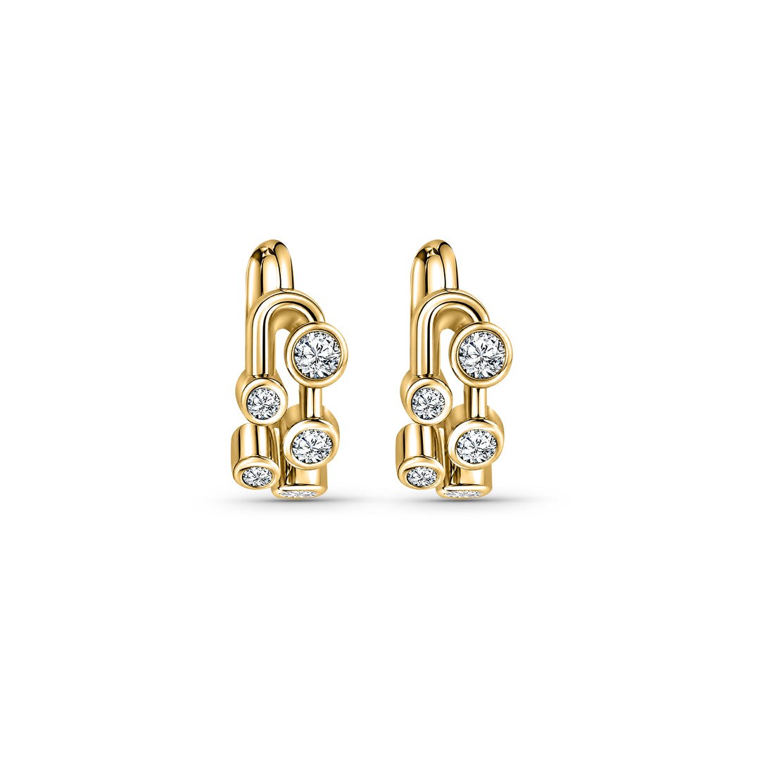 18ct Gold Vermeil Bubble Huggie Earrings
