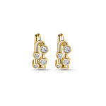 Load image into Gallery viewer, 18ct Gold Vermeil Bubble Huggie Earrings
