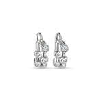 Load image into Gallery viewer, Sterling Silver Bubble Huggie Earrings
