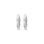 Load image into Gallery viewer, Sterling Silver Bamboo Hoops
