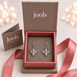 Load image into Gallery viewer, Sterling Silver CZ Drop Bee  Earrings
